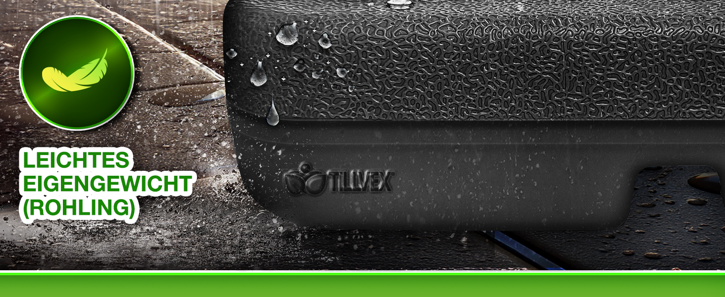 Сонцезахисний стійка Tillvex® на 60 літрів / 80 кг - 4 частини для альтанкового парасоля з металевим з'єднувачем | Заповнюється водою або піском | Стійка для парасоля Tillvex® вологостійка (Антрацит)