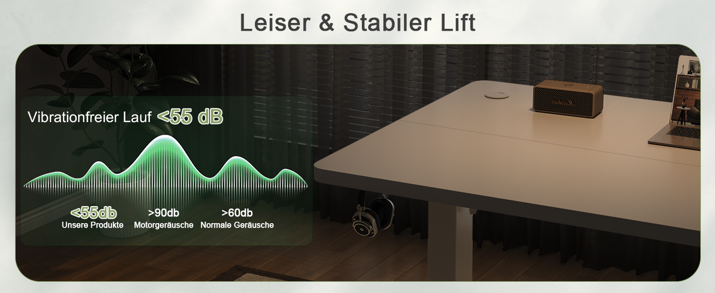 Електричний стіл JUMMICO 100x60 см з USB-зарядкою, білий - регульована висота, для офісу та дому