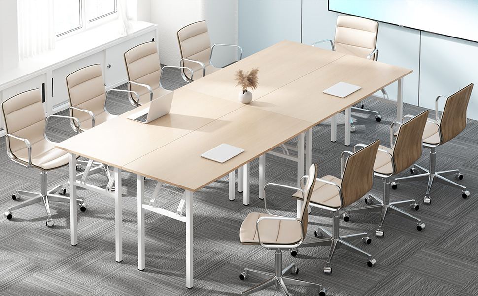 Розкладний письмовий стіл Sogesfurniture 100x60 см / 120x60 см для комп'ютера та офісу, дуб світлий / білий
