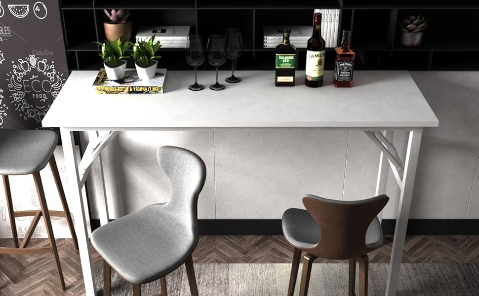 Розкладний письмовий стіл Sogesfurniture 100x60 см / 120x60 см, білий - комп'ютерний стіл, офісний стіл, конференц-стіл