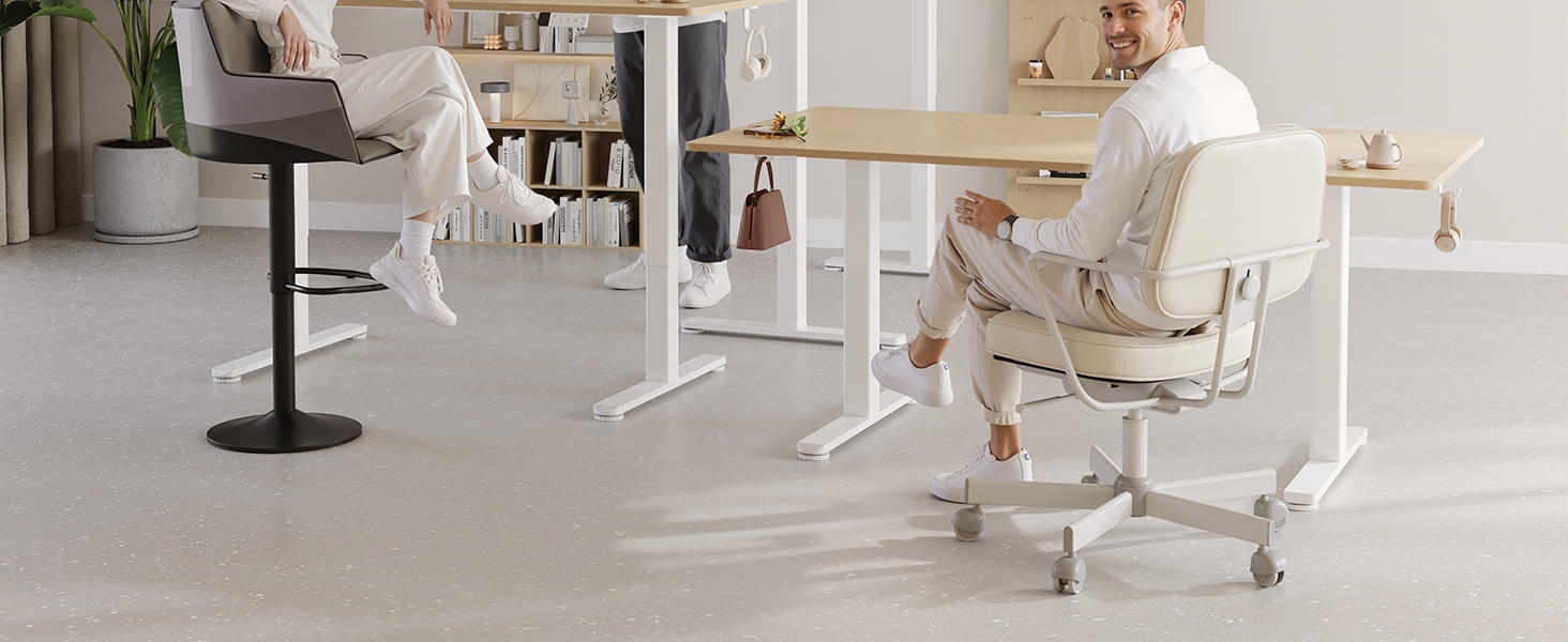 Регульований стіл Claiks 120x60 см: електричний, з пам'яттю, з гачками | Стіл для стоячи/сидячи