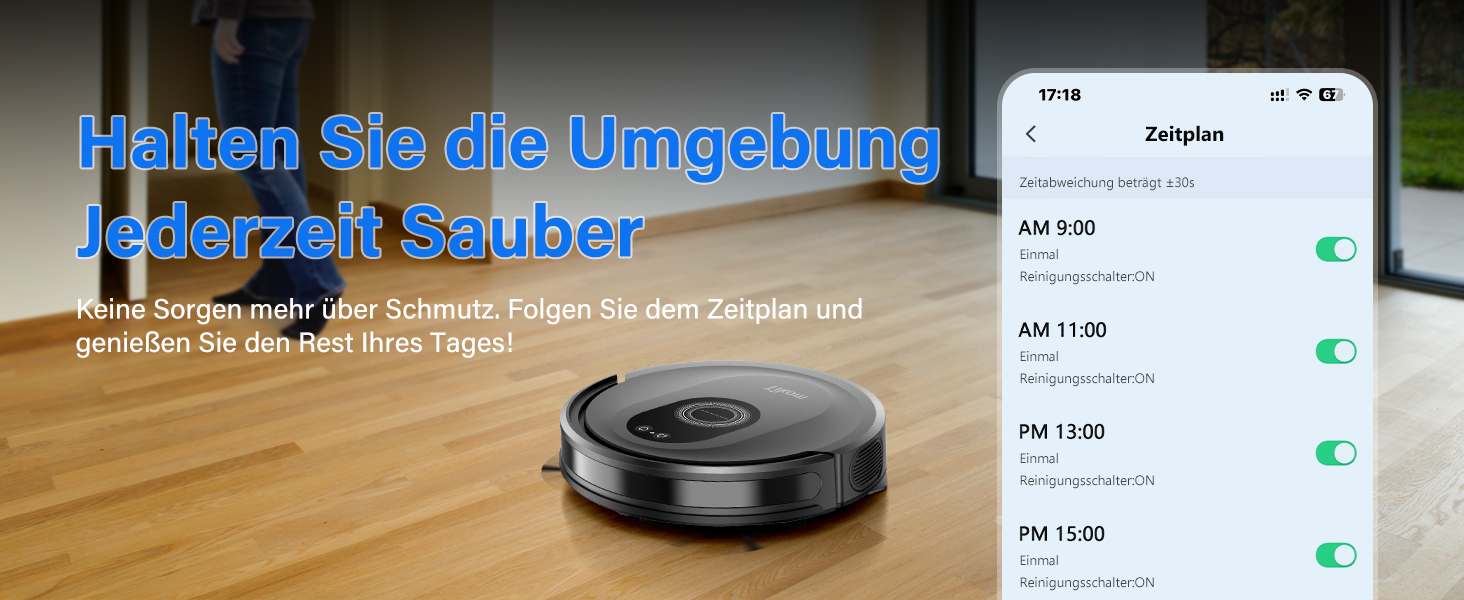 Робот-пилосос 2-в-1 з функцією миття підлоги Tikom G8000 Max, 5000Pa, самостійна зарядка, Wi-Fi, 150 хв, для тварин, килимів, твердих підлог, чорний