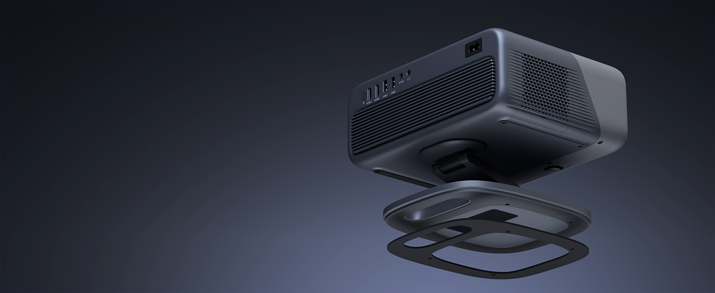 Проектор VISSPL A-28000L 4K з автофокусом та корекцією трапецеїдальних спотворень, 28000 Люмен, WiFi6, Bluetooth, Dolby Audio, Netflix, для домашнього кінотеатру та на відкритому повітрі