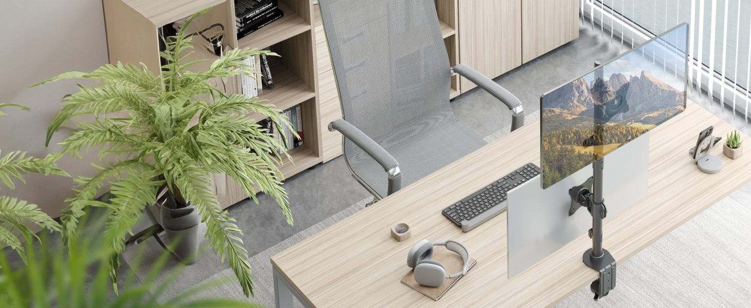 Кріплення для монітора RICOO TS2711: підставка для екрану 13-30 дюймів, VESA 75/100, кріплення до столу