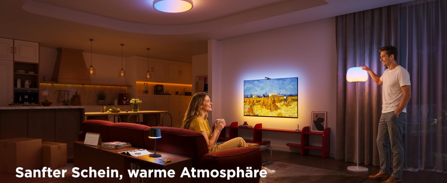 Розумна світлодіодна стельова люстра Govee RGBIC 24W, 2400лм, диммер, 30x30см