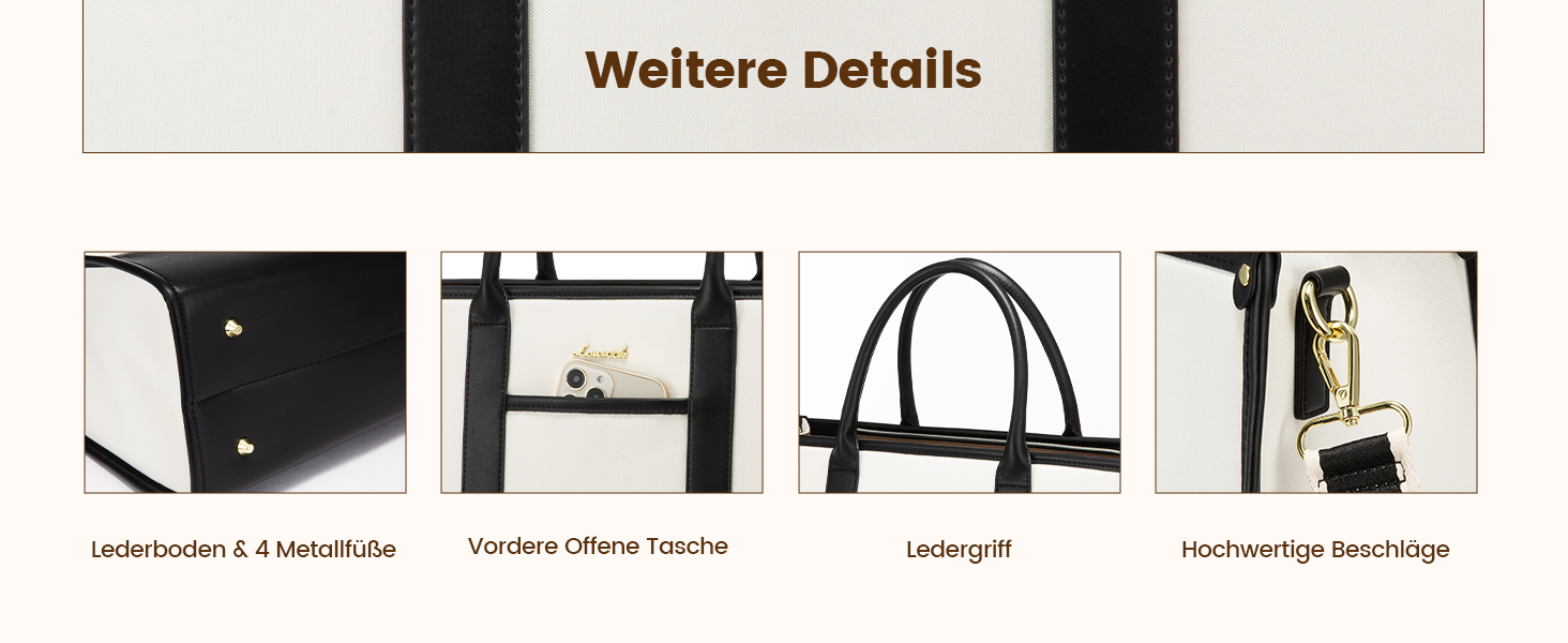 Сумка для ноутбука LOVEVOOK, 17 дюймів, чорно-бежева: водонепроникна, для роботи, навчання, офісу, універсітету, з відділенням для ноутбука