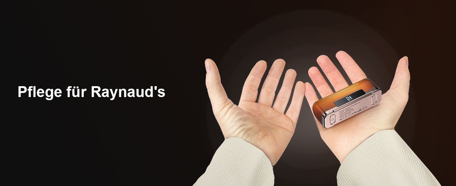 Електричний грір для рук - 10000mAh, магнітний, 2 шт., 4 режими нагріву, до 55°C, швидкий нагрів, USB power bank, чорний