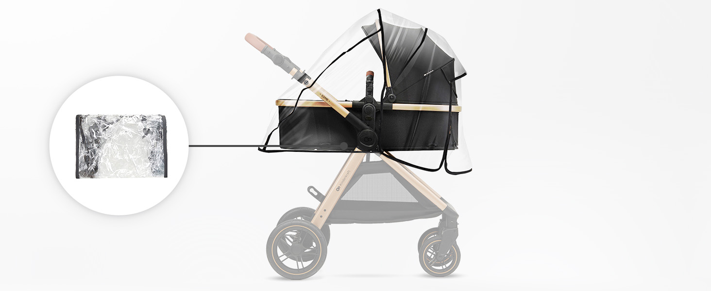 Дитяча коляска Kinderkraft ESME 3-в-1: комплект, до 22 кг, автокрісло I-size, бежевий колір