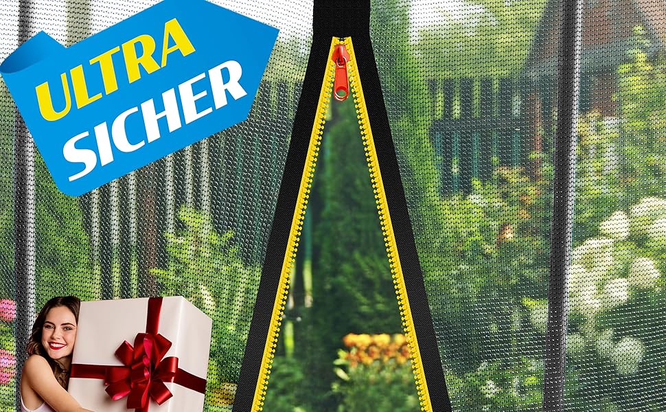 Батут KESSER для дітей та дорослих Ø244/305/366/427 см з сіткою, драбиною, захисним покриттям та сумкою - до 150 кг, помаранчевий