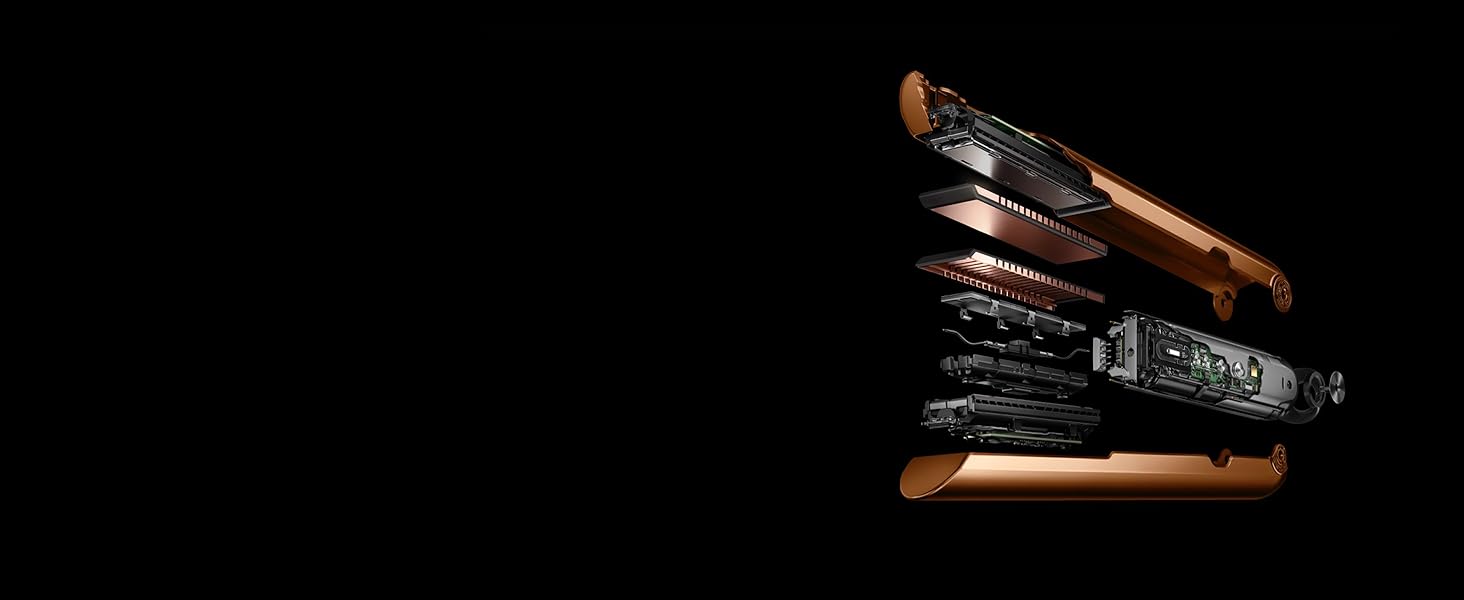 Випрямляч для волосся Dyson Corrale Copper мідний, бездротовий, з гнучкими пластинами