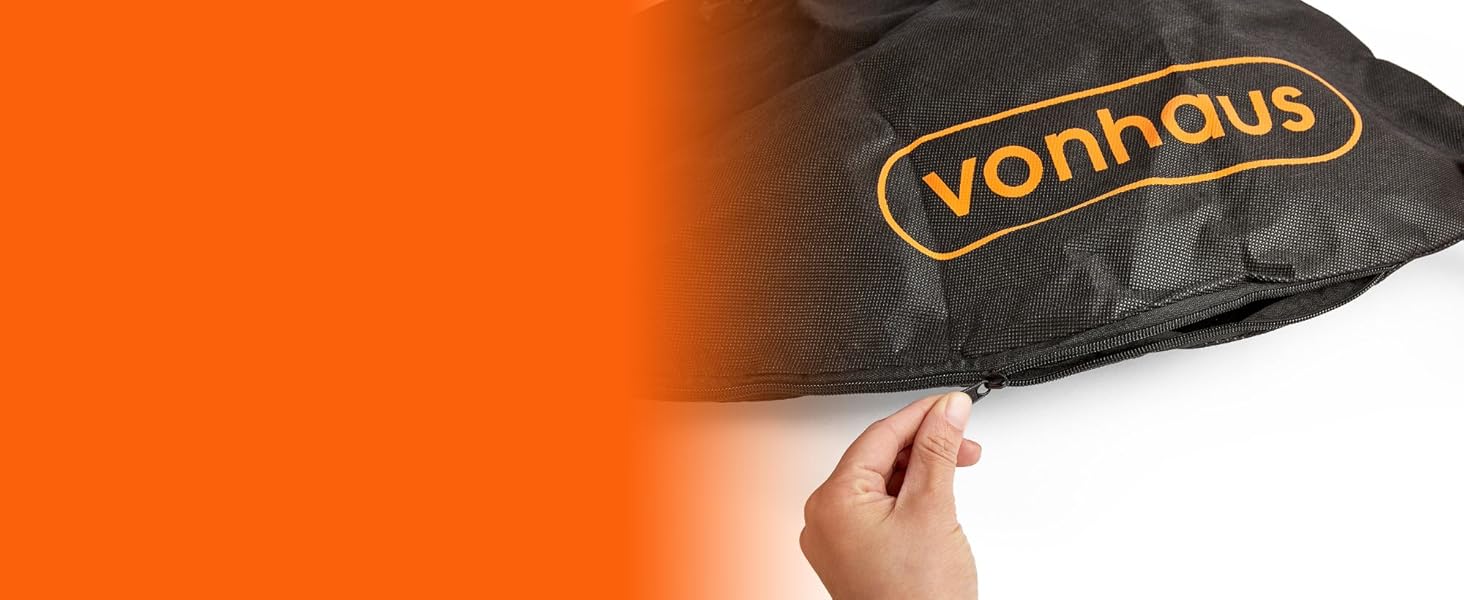 Електричний садовий пилосос-набір VonHaus 3000W: пилосос, дмухач, мульчер. Для саду, тераси, під'їзної дороги. З мішком 35л, плечовим ременем. Модель 8100089