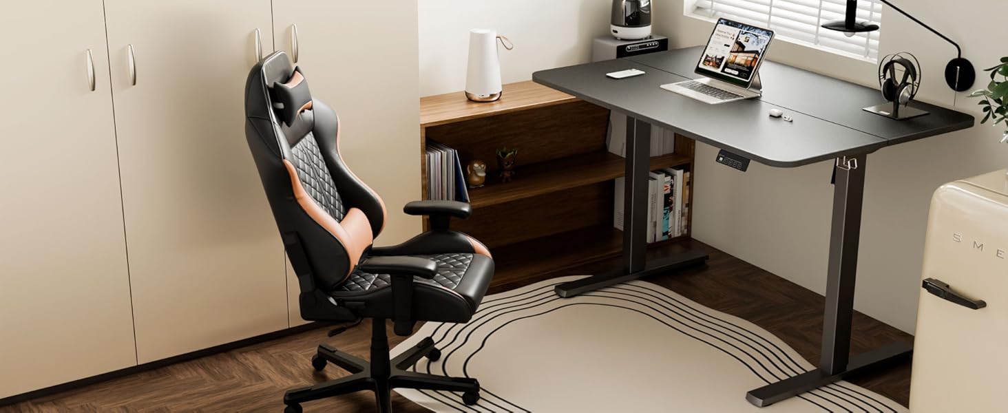 Електричний регульований стіл Ergomaker з пам'яттю та плавним запуском/зупинкою, телескопічний, одномоторний, білий