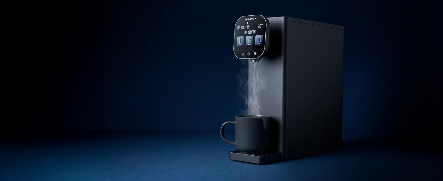 Система зворотного осмосу OsmoFresh Fusion Stream з гарячою водою та 7-ступеневою фільтрацією | Сертифікована TÜV