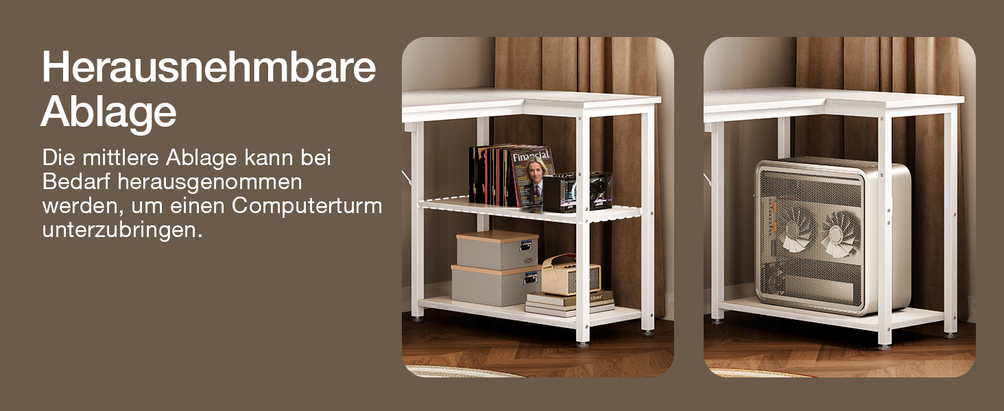 Ігровий стіл Coleshome, кутовий, з обертовим ящиком, 120x70 см, білий