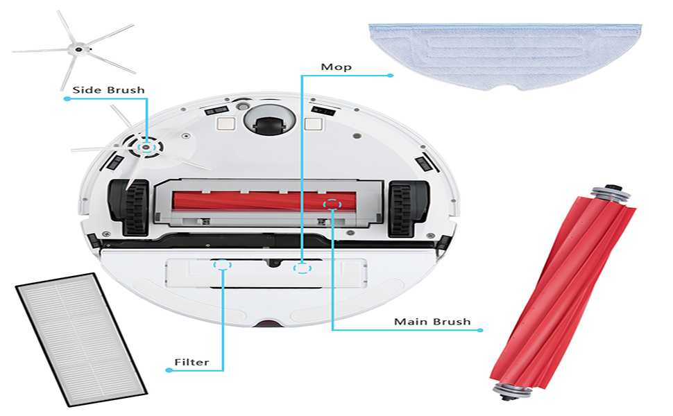 Оригінальні змінні аксесуари Rrochio, сумісні з Roborock S4,S5,S5Max,S6, S6 max і E, фільтр HEPA 3 (S7 MOP 4)