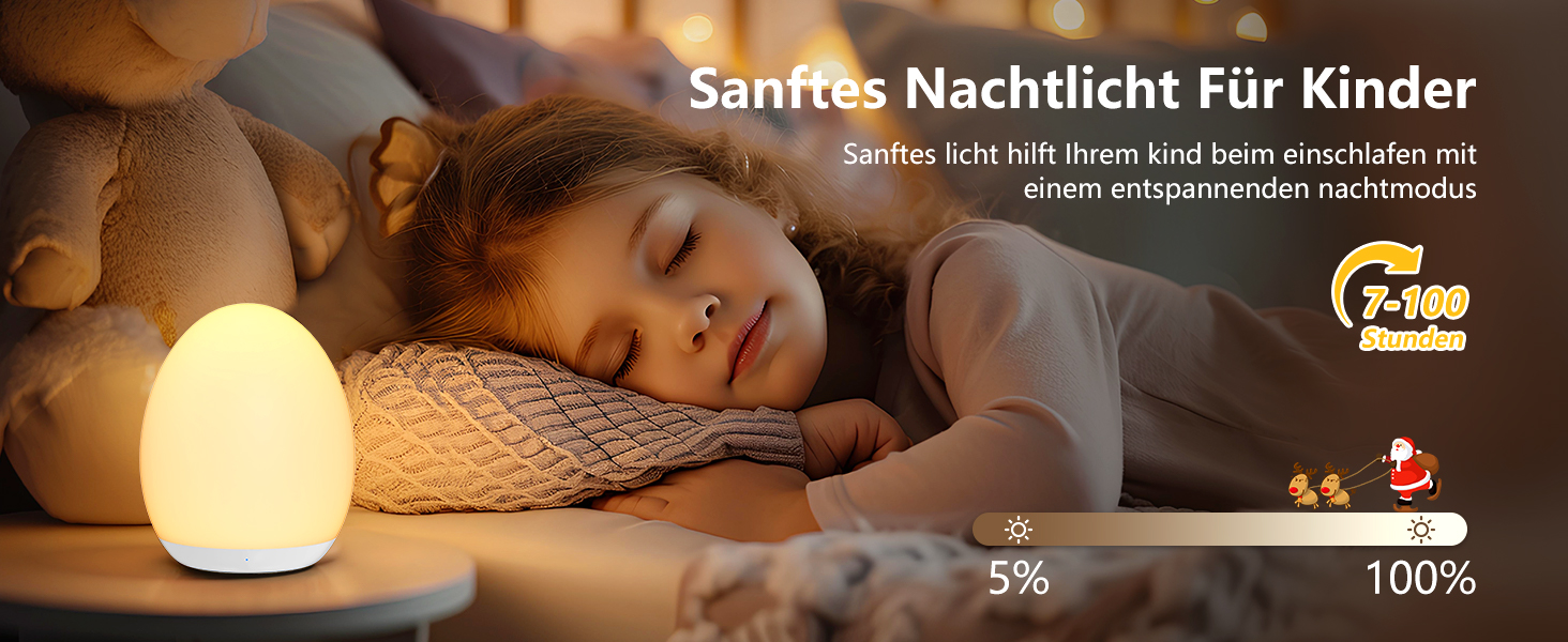 Нічник LED MediAcous з таймером, 8 кольорів, дитячий, з сенсорним керуванням, для дитячої кімнати
