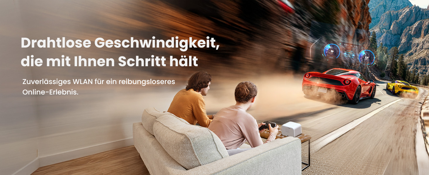 Відеопроектор Yaber L2s з нативним 1080P, автофокусом та WiFi 6/Bluetooth 5.1 для дому та мобільного перегляду