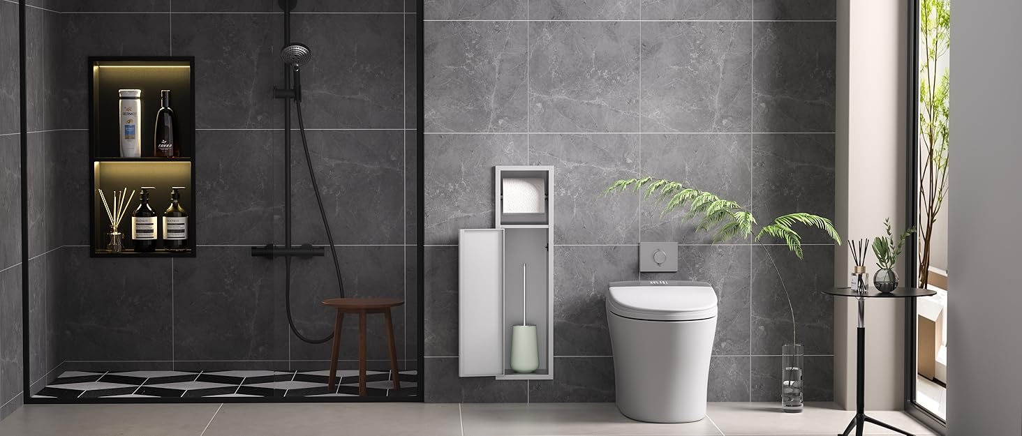 Поличка для душу Eck, нержавіюча сталь 304, для кахельної стіни, вбудована поличка для ремонту ванної кімнати, 2 шт., 254 мм, матова поверхня