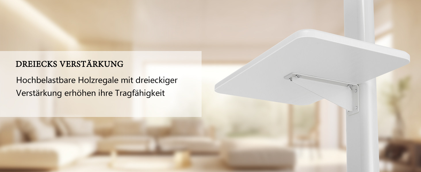 Мобільний ТВ-стіл Hellsehen для LED/LCD/OLED телевізорів 32-70 дюймів (до 45.4 кг), білий, з регулюванням висоти та блокованими колесами