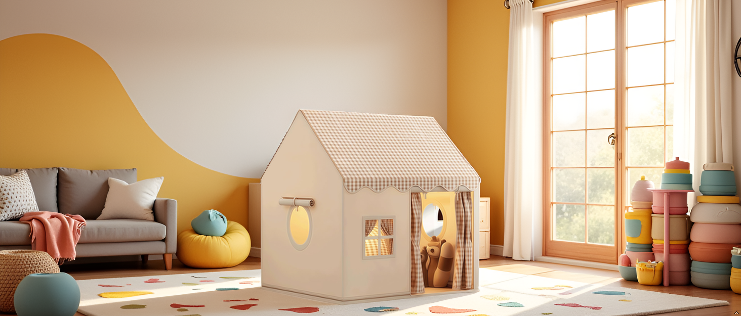 Дитячий намет для гри в приміщенні JRUKM, ігровий будиночок для дівчаток та хлопчиків, намет-ігровий будиночок для дитячої кімнати, ігри та читання, хакі