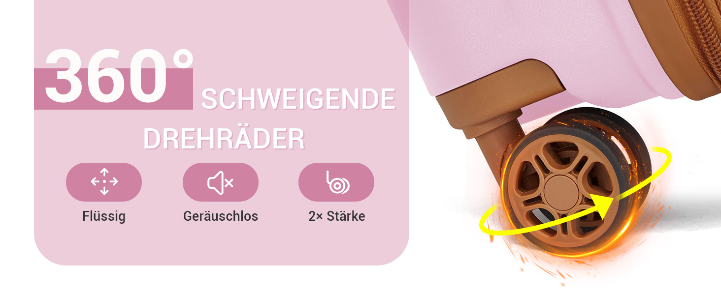 Валіза ручної поклажі KONO з тримачем для напоїв, рожево-коричнева, поліпропілен, розширювана, з TSA замком