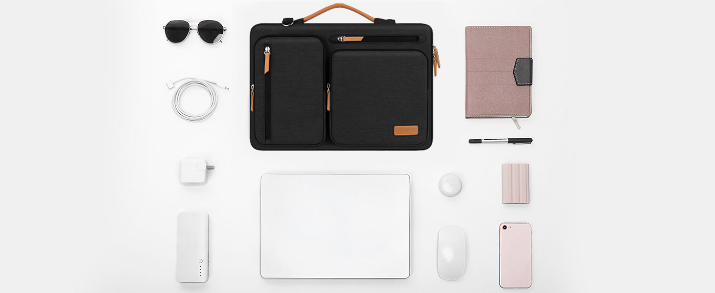 Чохол-сумка для ноутбука MOSISO 16 дюймів 360° захисний, для MacBook Pro M1 M2 M3 M4 M5, Lenovo, HP, чорний