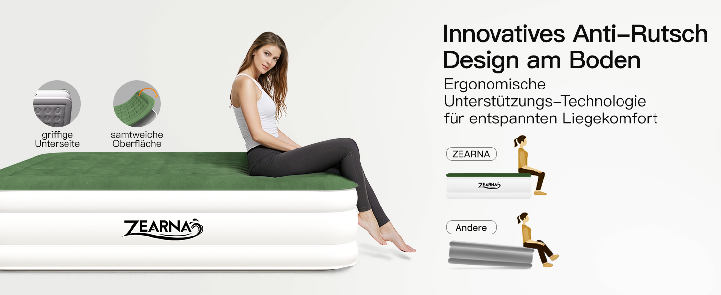 Надувний матрац для двох осіб 203x152x40 см з електричним насосом, самонадувний, для дому