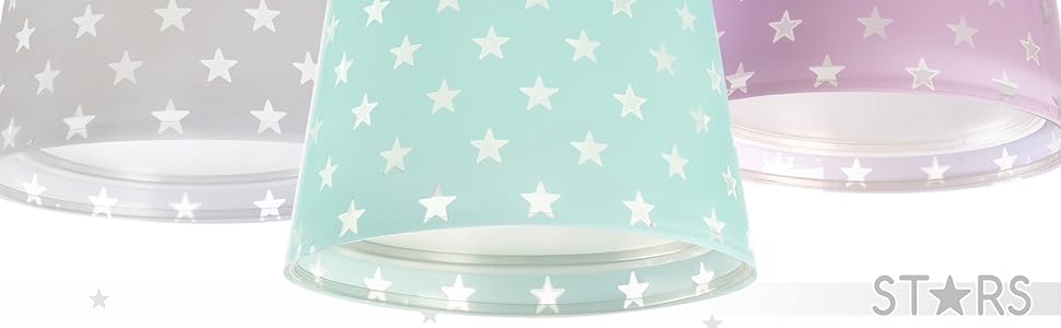 Дитяча настільна лампа Dalber Stars Grey, 15x15x30 см