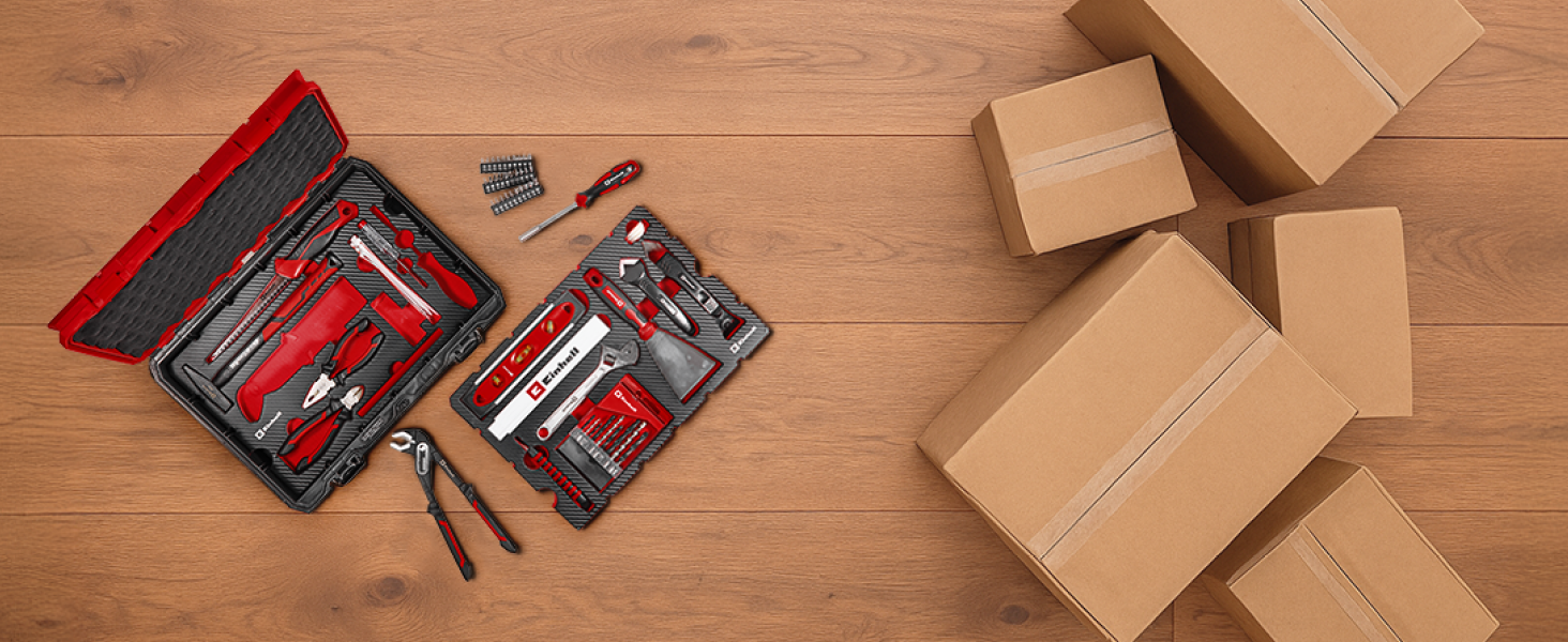 Набір інструментів Einhell E-CASE 80 шт. в кейсі - для дому, майстерні, ремонту