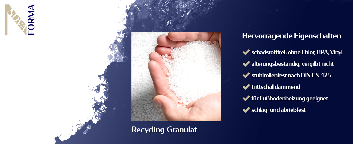 Захисний килимок для підлоги з PET - прозорий килимок для твердих підлог - 100% переробний - екологічний килимок для офісного крісла - універсальний захист підлоги для офісу та дому - 90x120 см