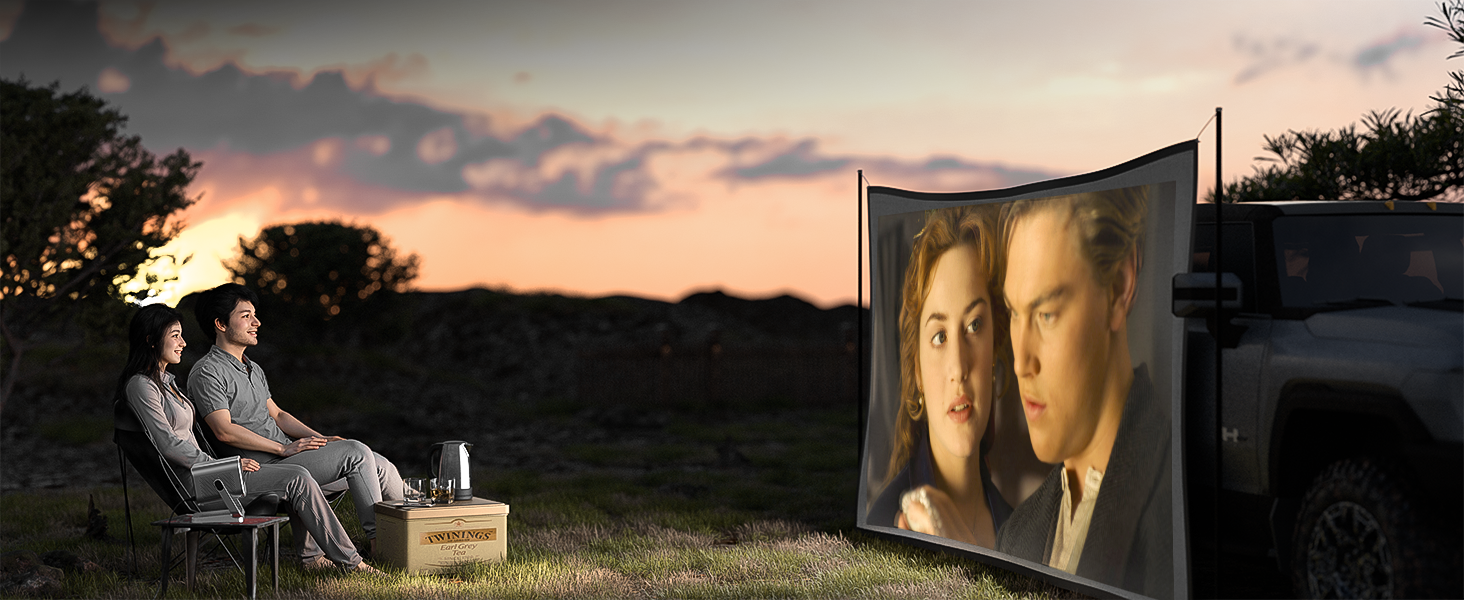 Smart Beamer 28000 Lumen: 4K проєктор з автофокусом, Dolby Audio, WiFi6, Bluetooth, підтримкою 1080P для дому та вулиці