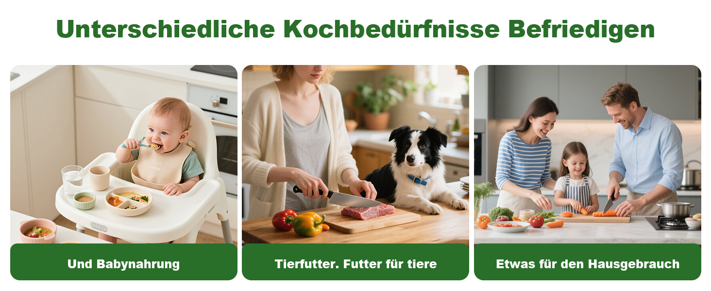 Електричний подрібнювач для кухні 2.5л, мультиподрібнювач 300W з 2 запасними лезами, 3 швидкості, придатний для миття в посудомийній машині, нержавіюча сталь 304, для дитячого харчування, овочів, фруктів, м'яса