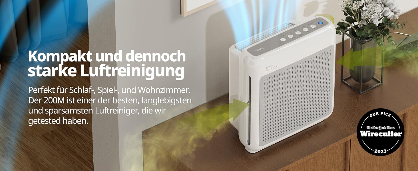 Очищувач повітря COWAY Mighty AP-1512HH з HEPA-фільтром для дому та алергіків, білий (CADR 421 м³/год, від пилу, шерсті та пилку)