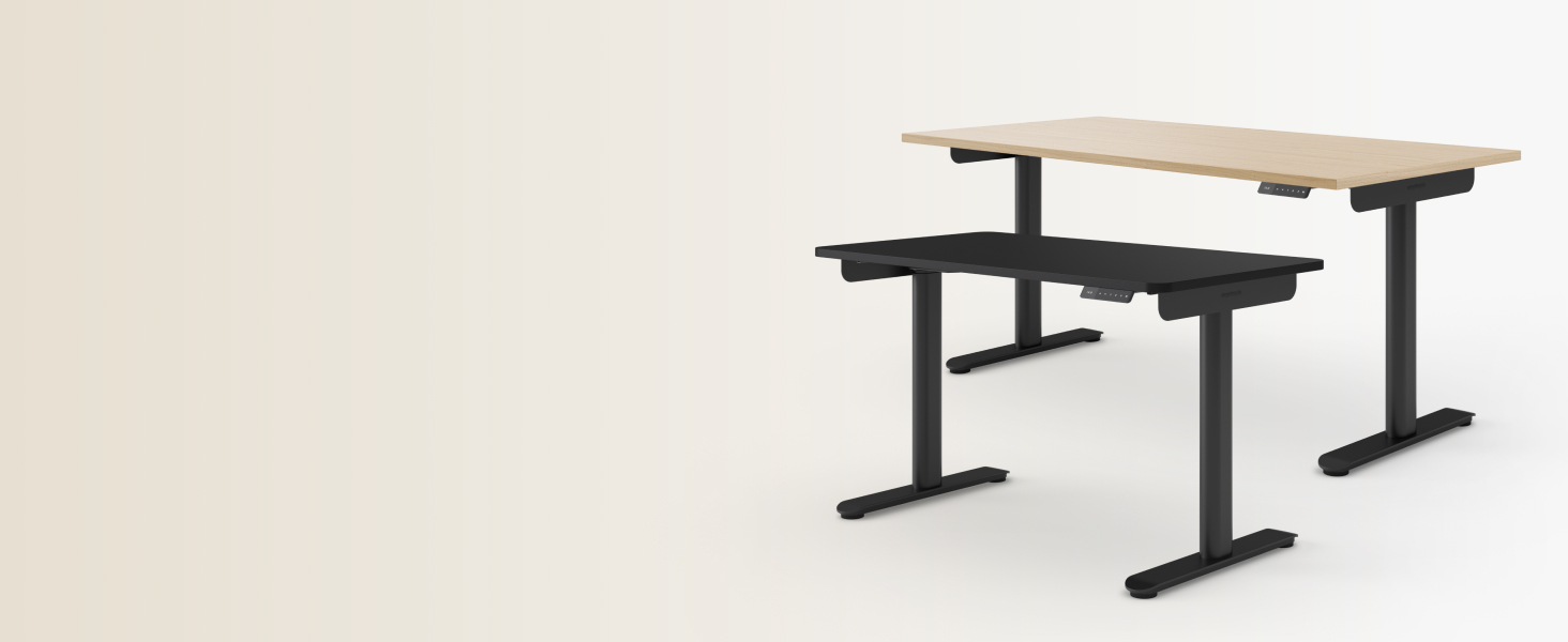 Ерготопія Десктопія Вone – Регульований стіл, Електричне підйомне шасі, Чорний, 7 років гарантії, TÜV-сертифікований