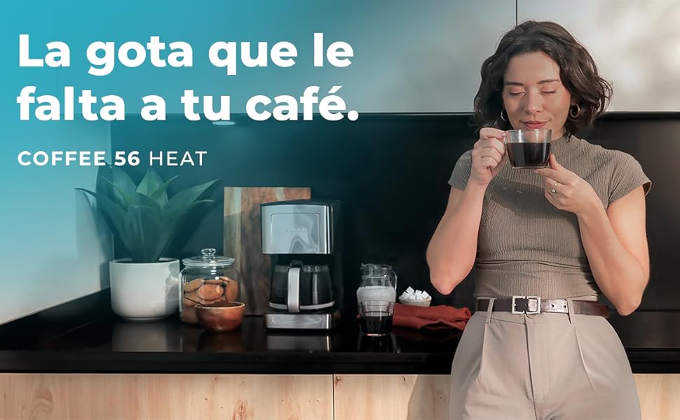 Кавомашина Cecotec Coffee 56 Heat: 800W, програмування, нержавіюча сталь, LCD, 1.3L, 12 чашок, захист від протікання, механічна