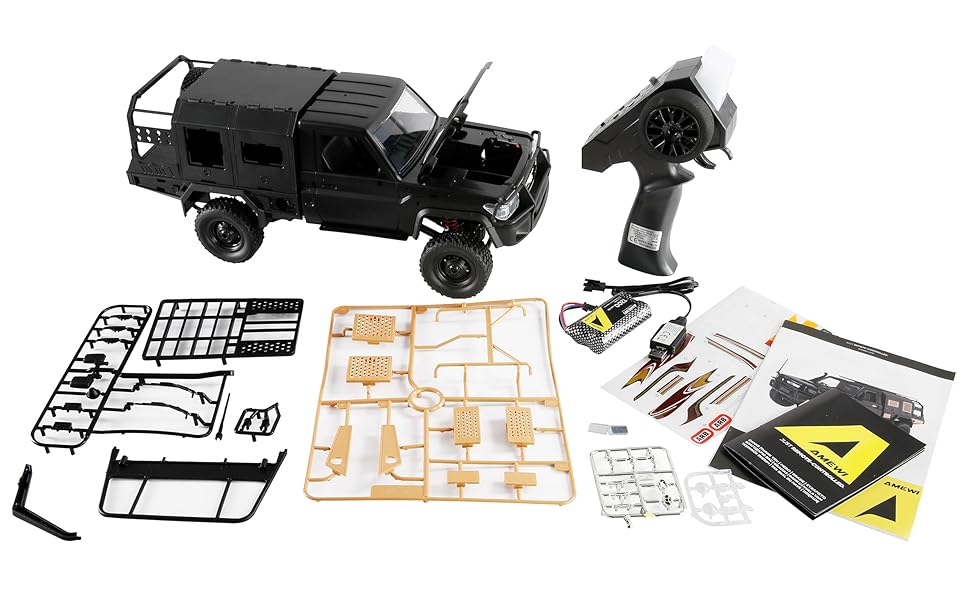 Радіокерований позашляховик Amewi Toyota Land Cruiser Crawler 4WD 1:12 RTR, чорний