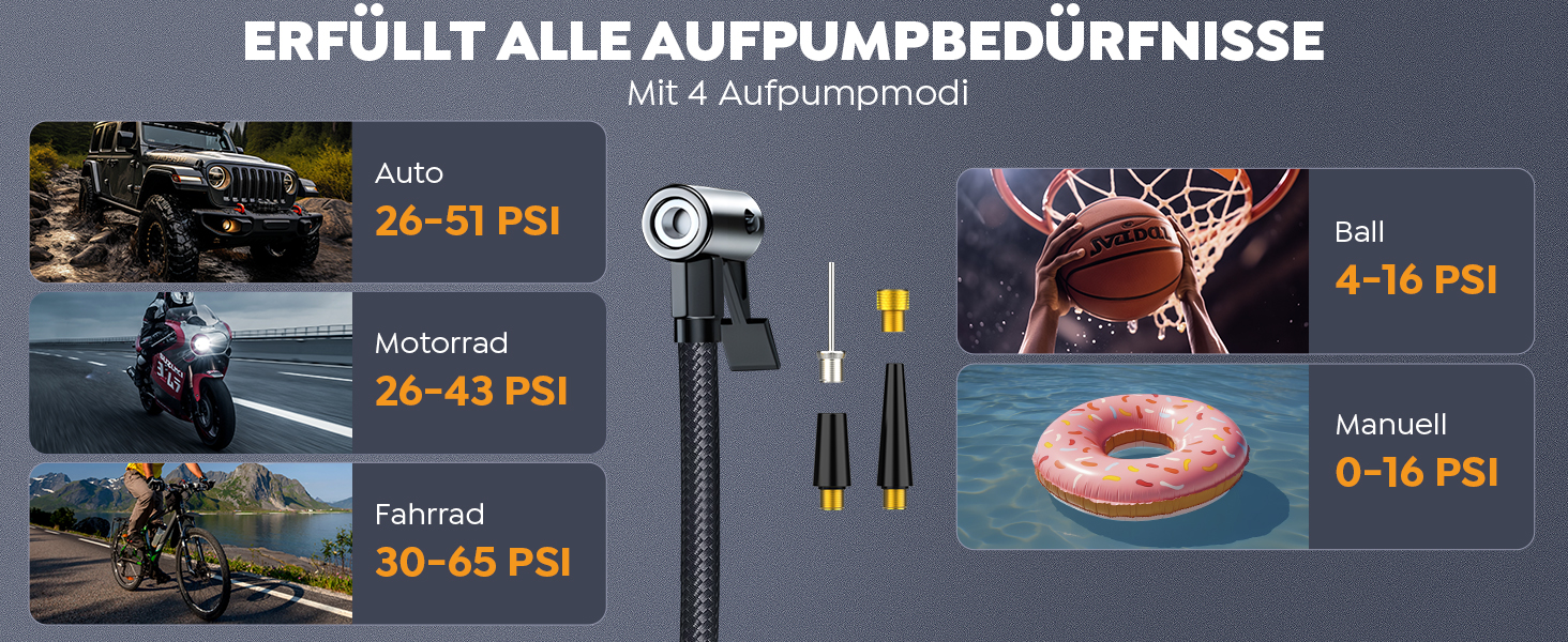 Powerbank Starthilfe 8000A з компресором 160PSI, 12V для авто, 20000mAh, LED-ліхтар, LCD-дисплей, сріблястий