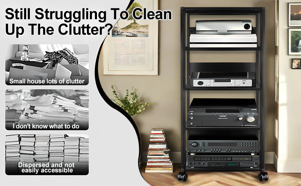 Стильна полиця-організатор для медіа та ігор Houcheyai