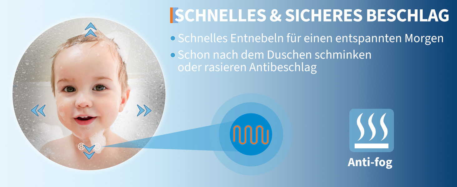 Дзеркало для ванної кімнати Porto Alegre з підсвічуванням, 60x80 см, протизапітніння, 3 кольори світла, регулювання яскравості, LED, сенсорний вимикач