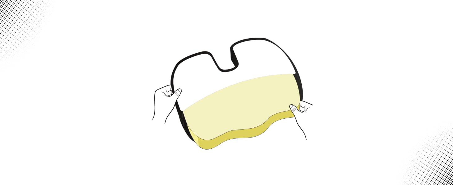 Ортопедична подушка для сидіння IEA Medical (60-100 кг), ергономічна, для офісного крісла, для підтримки куприка, сидіння, сидіння для офісу