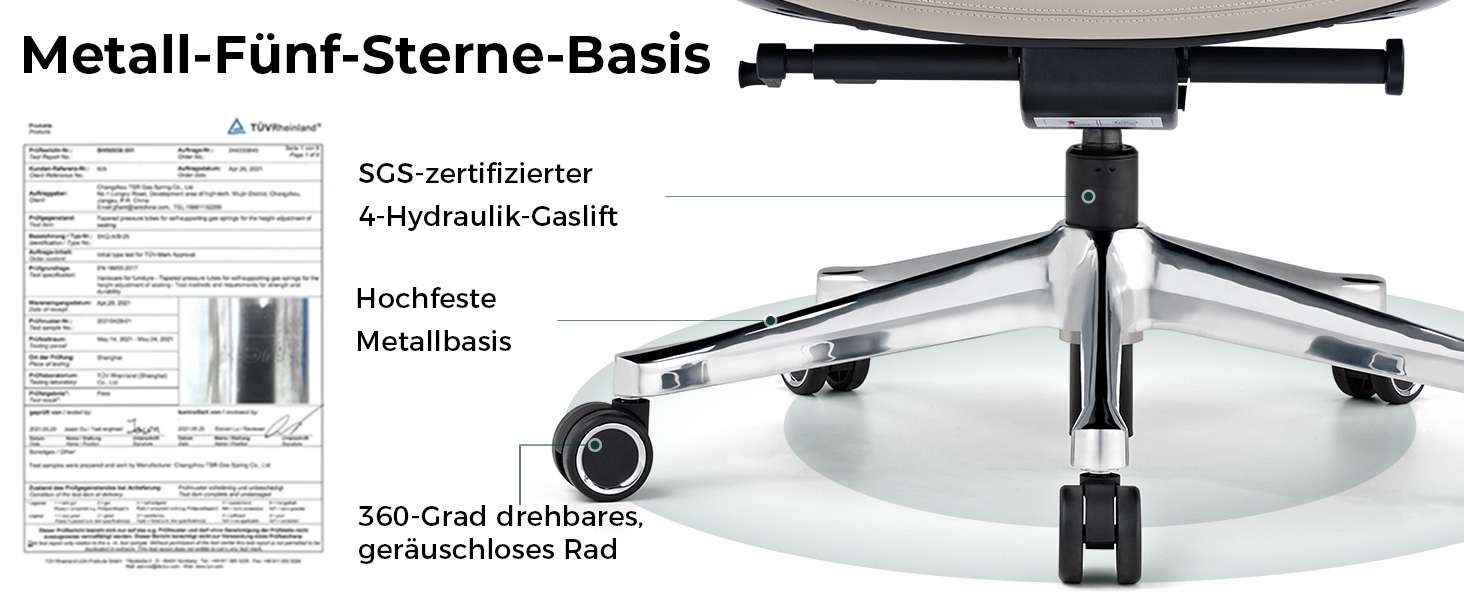 Ергономічне крісло EUREKA для офісу та дому: шкіряне, регульоване, для роботи, бізнес-крісло, дихаюче, комфортне, для керівника, білий колір