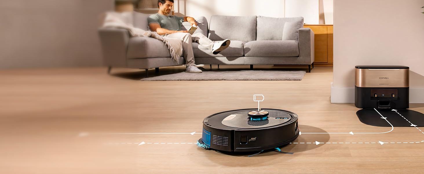 Робот-пилосос та робот-мийник Cecotec Conga Y100 X-Treme з AI та керуванням через додаток. Потужність всмоктування 20000Pa, штучний інтелект, силіконова щітка проти заплутування, обертові мікрофібри, автономність до 220 м²