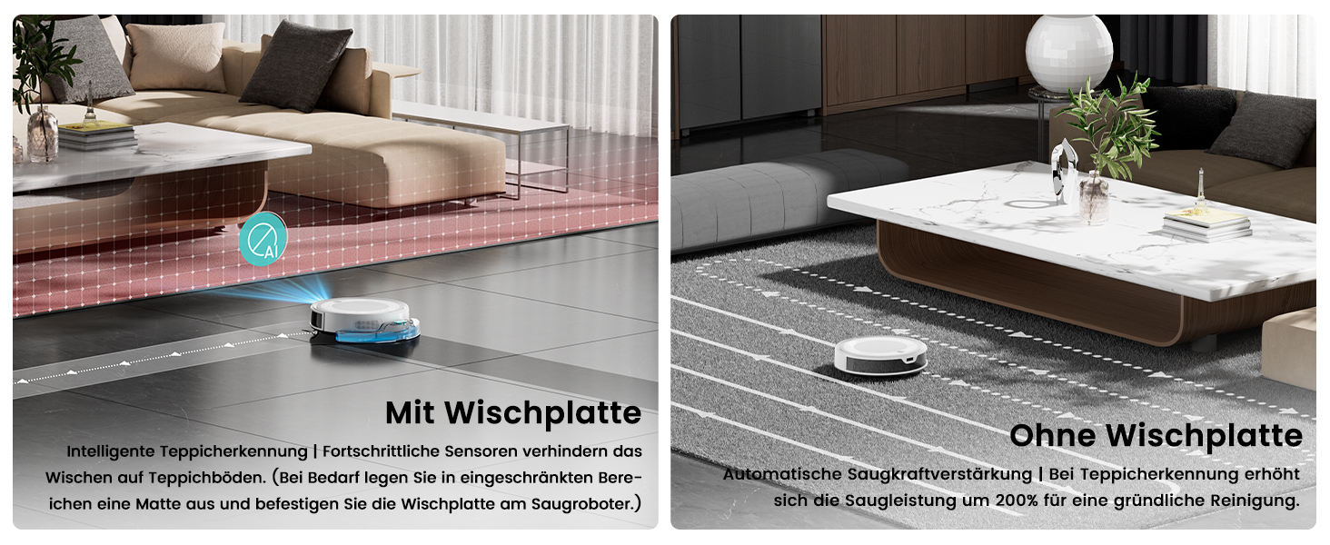 Робот-пилосос Lefant M310 Ultra з функцією миття підлоги, білий. Для тварин, килимів, з керуванням через додаток та Alexa.