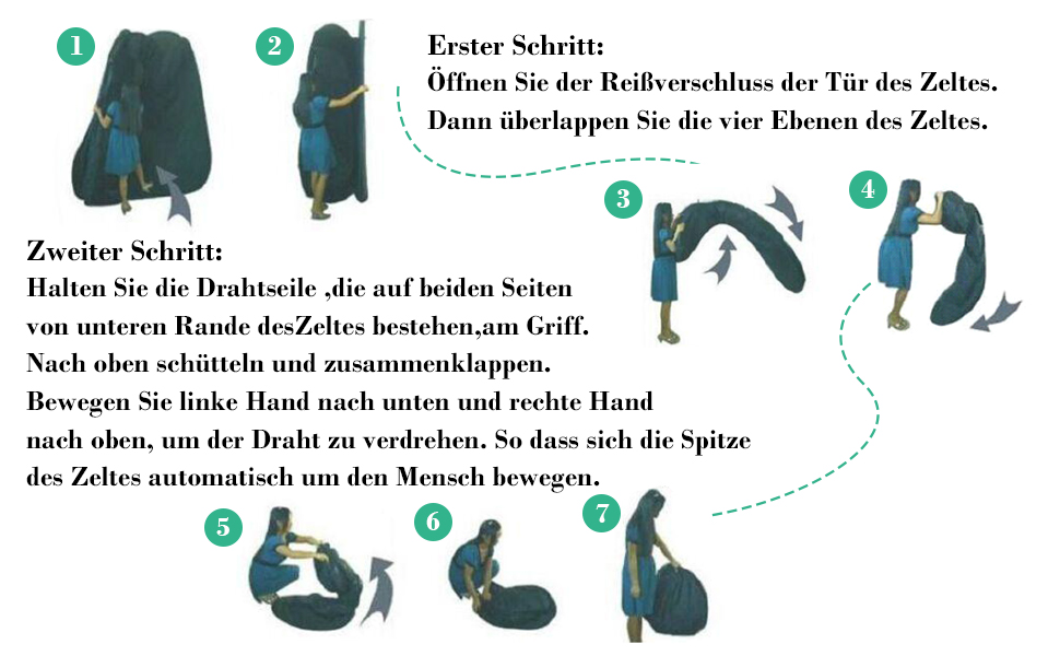 Намет душовий, переносний, 120x120x190 см, зелений, Costway