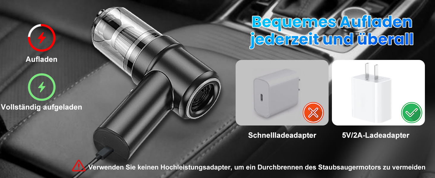 Акумуляторний ручний автомобільний пилосос 12000Па з HEPA-фільтром та LED-підсвіткою, бездротовий міні-пилосос для авто, дому, диванів та шерсті тварин