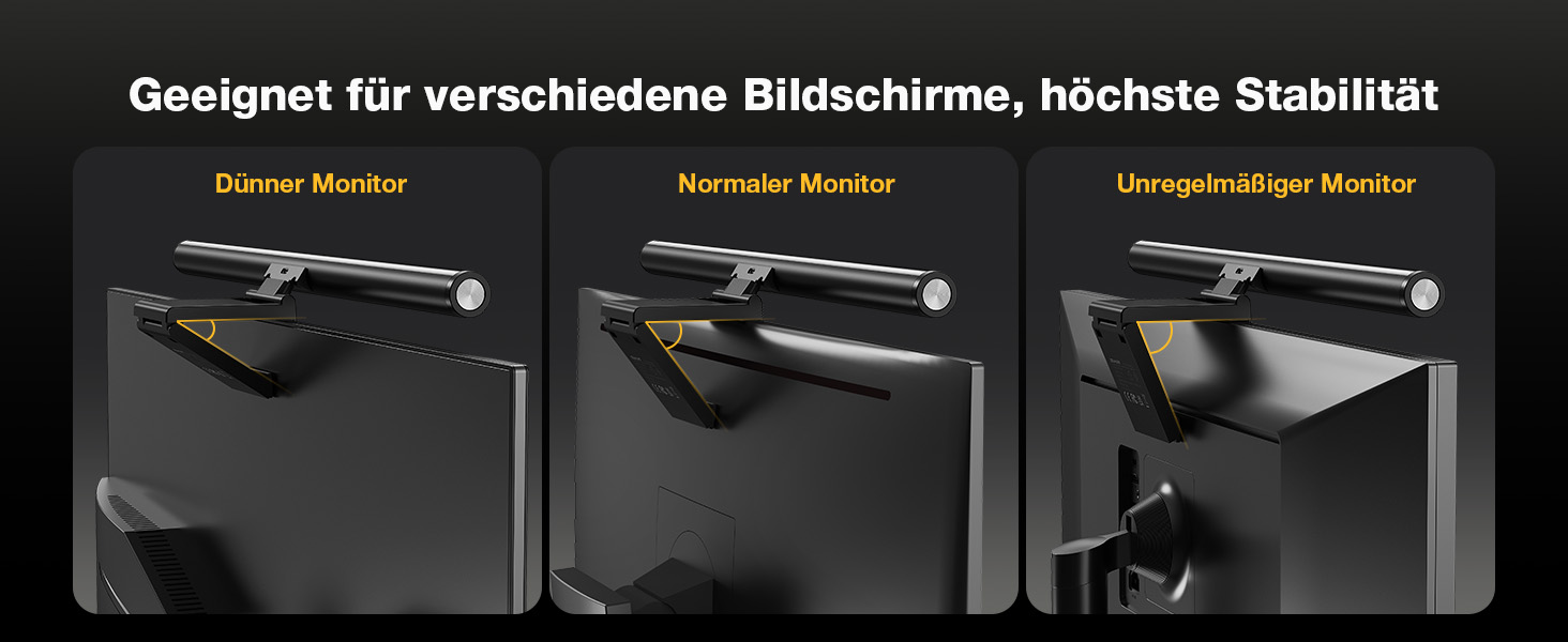 Світлодіодна лампа-панель Douxlife для монітора з підсвічуванням, USB офісна лампа з сенсорним керуванням та пультом, 42 см, регульована яскравість/колірна температура, Screenbar для ПК, чорний