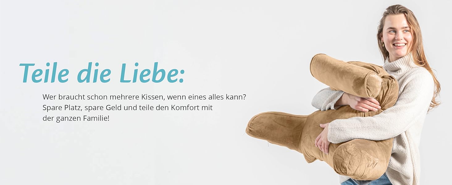 Подушка для читання Ella Lesekissen для ліжка та дивану з знімною подушкою для шиї - спинна подушка для ліжка. Подушка для читання з піною з пам'яті з підлокітниками, ідеально підходить для читання, перегляду телевізора, відпочинку або як спинна підтримка (колір: коричневий)