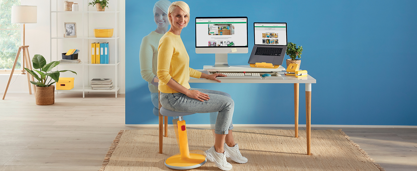 Підніжка для столу Leitz Ergo Cosy, регульована, сіра, 53710089, для офісу та дому