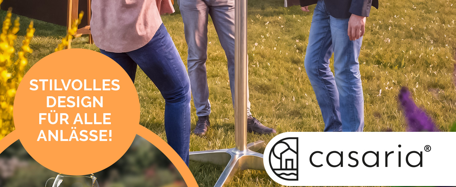 Столик Casaria® 2in1: регульована висота, складний, Ø 60 см, алюміній, для вулиці та дому