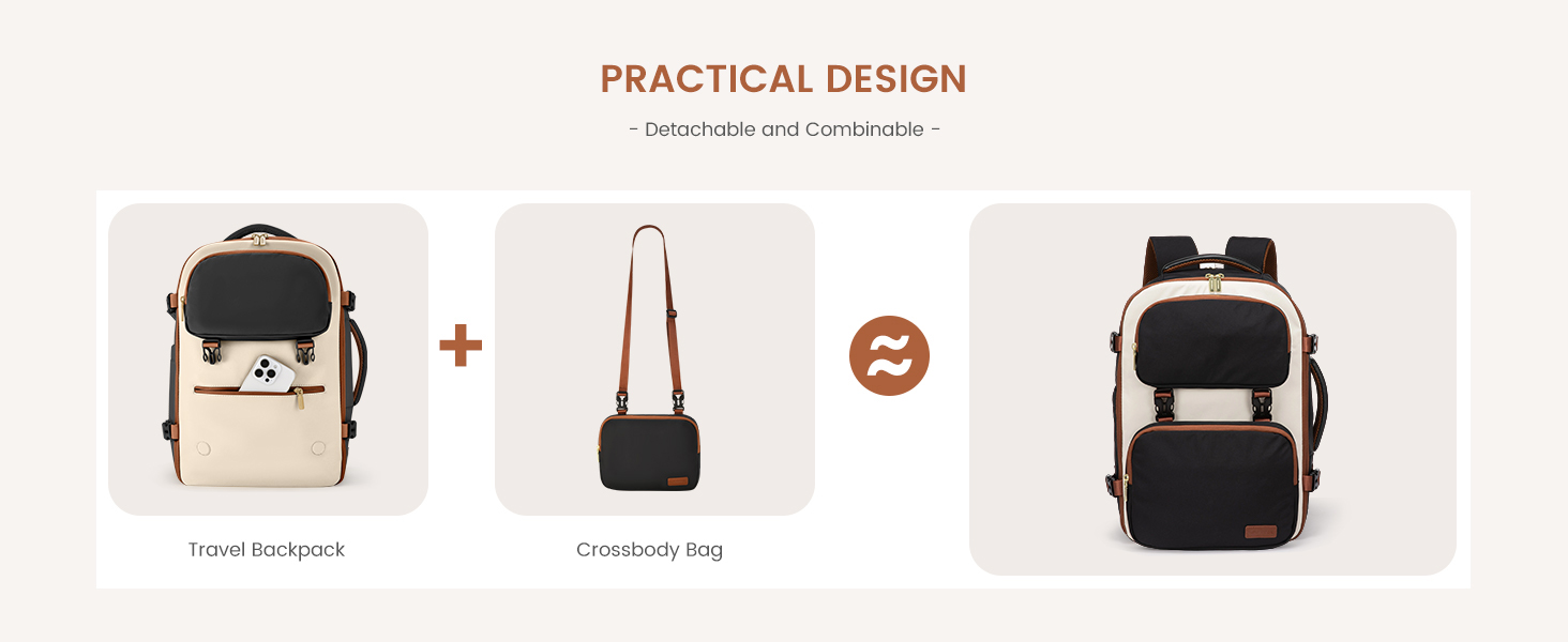 LOVEVOOK Рюкзак для ручної поклажі в літак 40L, жіночий великий, 17.3